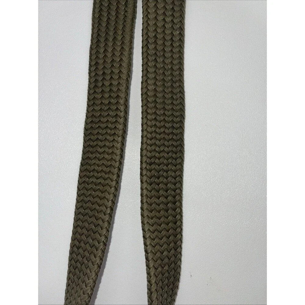 Men Belt Tommy Bahama Mens Canvas Leather Belt Green Brass Buckle Sz 42